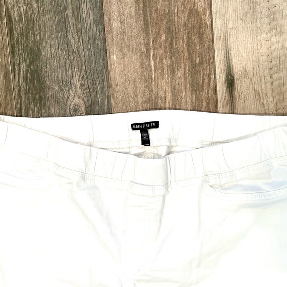 Eileen Fisher Organic Cotton Skinny Pull On Jeggings Denim Jeans Size XL White - Picture 4 of 12